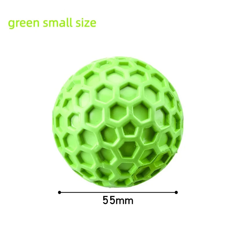 Squeaky Dog Chew Ball Durable TPR Toy For Aggressive Chewers Dental Care Interactive Fetch Pet Toy For Small Medium Large Dogs