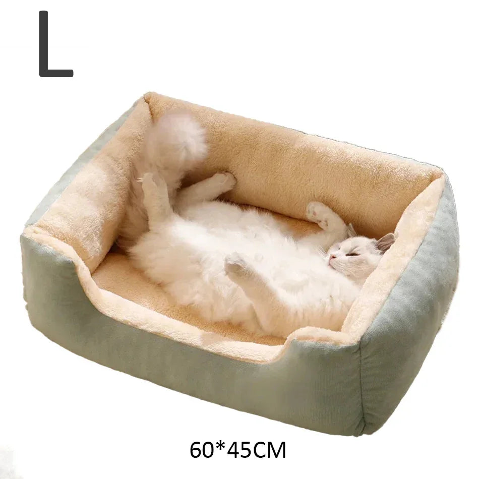 Lit panier maison douillet pour chat et chien — coussin confortable toutes tailles