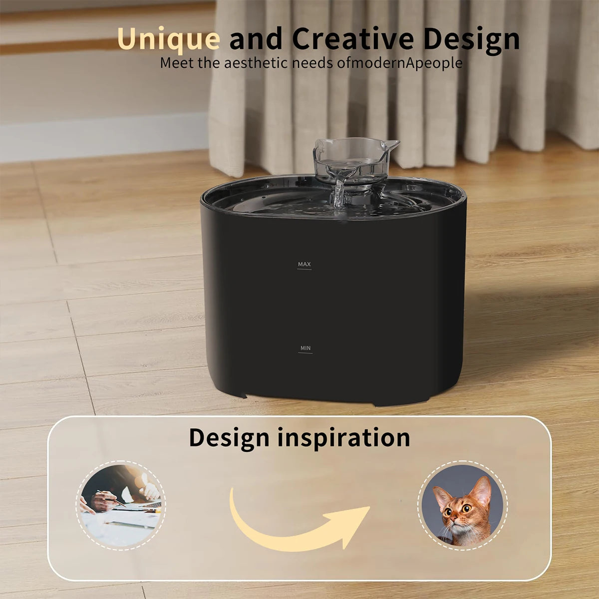 Cat Water Fountain Auto Recirculate Filtering Cats Dog Water Dispenser USB Electric Mute Pump Cat Ear Pet Cats Drinking Fountain