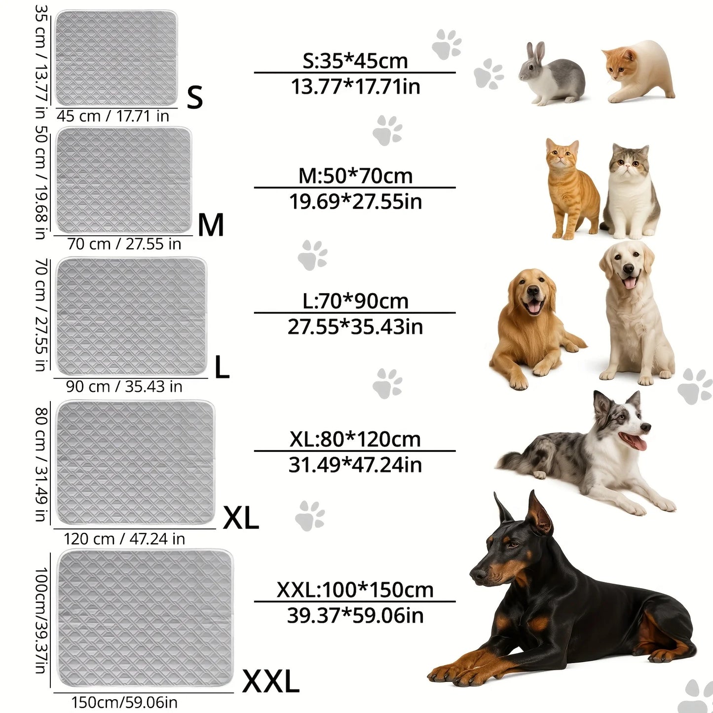 Tapis rafraîchissant lavable en soie de glace pour chien et chat — couverture respirante été