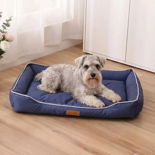 Lit matelas carré imperméable en Oxford pour chat et chien — coussin respirant toutes saisons anti-griffures