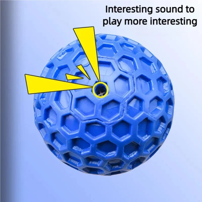 Squeaky Dog Chew Ball Durable TPR Toy For Aggressive Chewers Dental Care Interactive Fetch Pet Toy For Small Medium Large Dogs