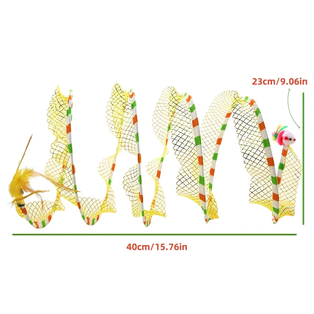 Cat Tunnel Cat Teaser Cat S Tunnel Foldable Cat Tunnel Self Hi Cat Toy with Fake Mouse for Indoor Pet Supplies