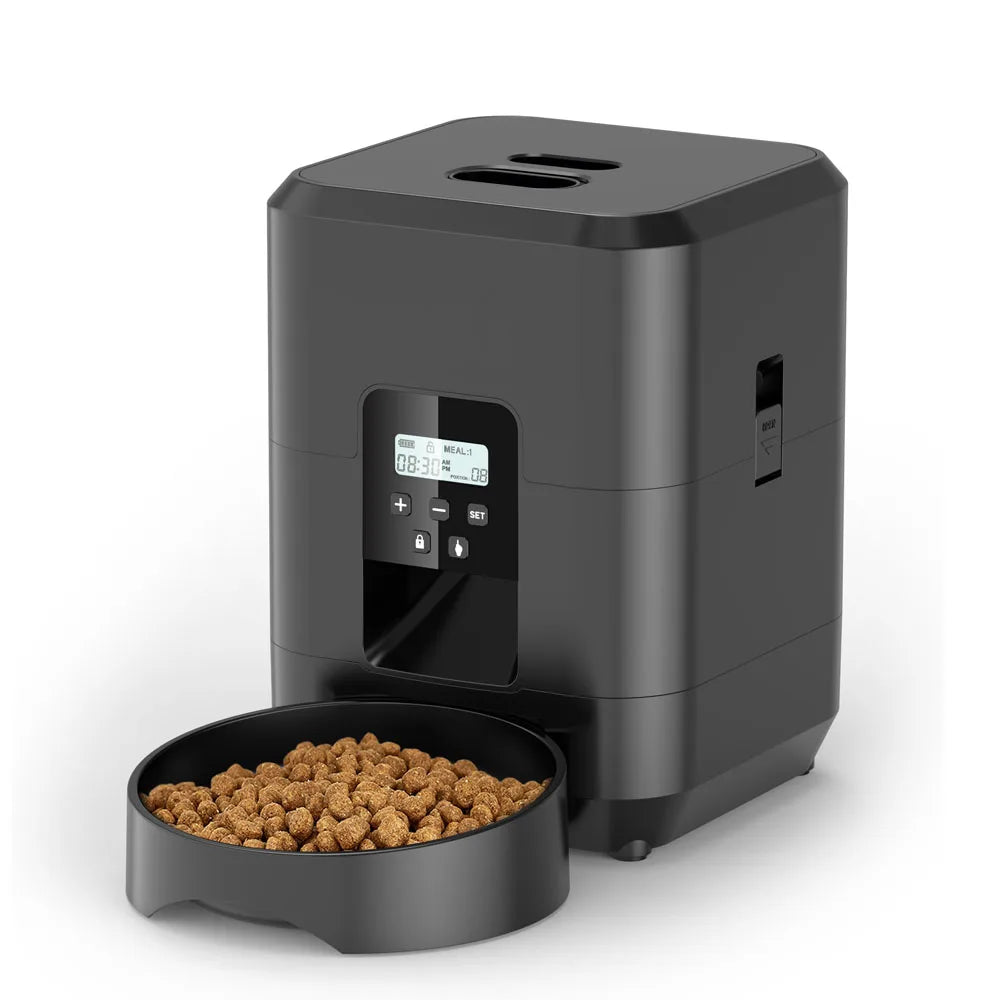 Distributeur intelligent automatique pour chats et chiens avec mangeoire lente et bol