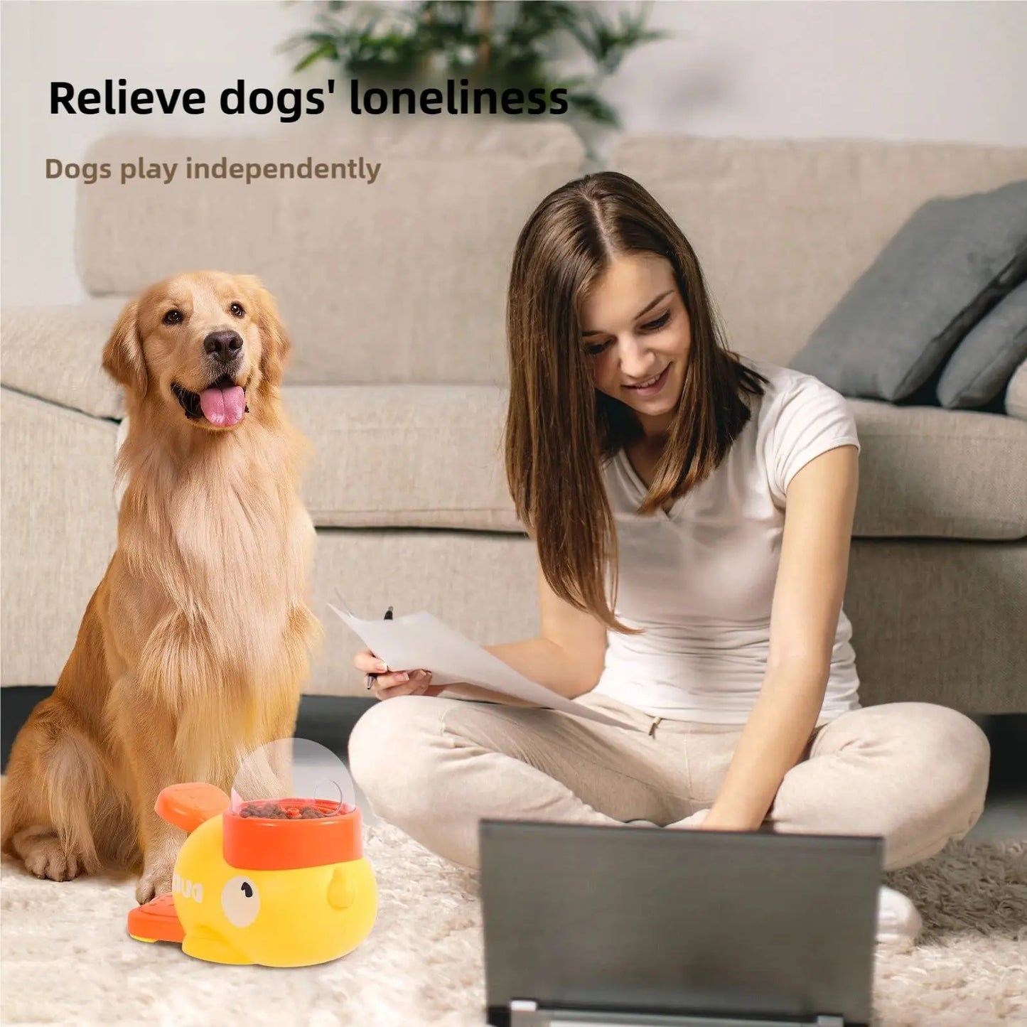 Anti-Gulping Duck Treat Dispenser for Small and Medium Dogs