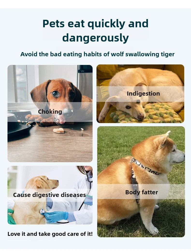 Anti-Gulp Anti-Spill Dog Bowl - Easy to Clean