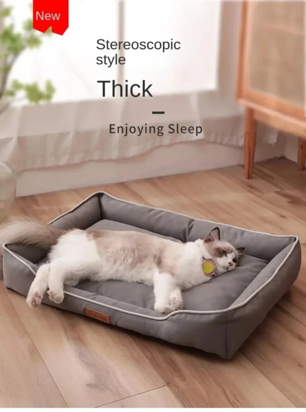 Waterproof Dog Bed 600D Oxford Pet Dogs Beds for All Seasons Thickened PP Cotton Filling Bite-resistant Pet Mat Dog Accessories