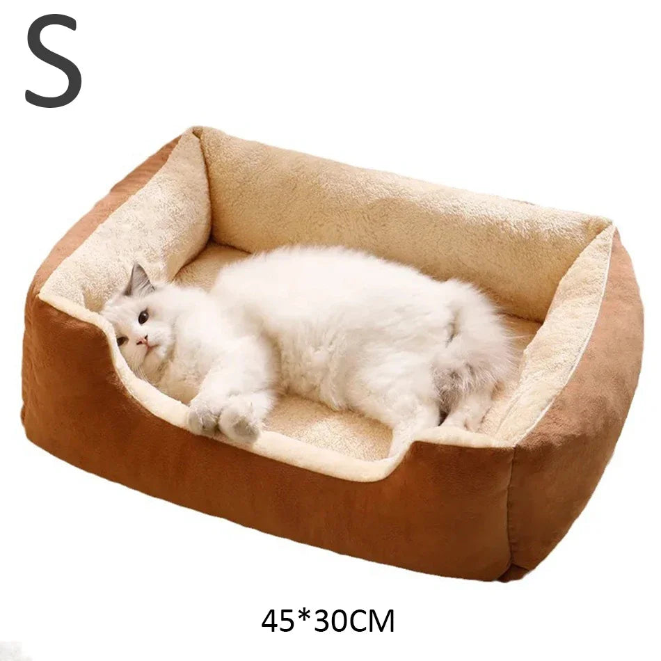 Lit panier maison douillet pour chat et chien — coussin confortable toutes tailles