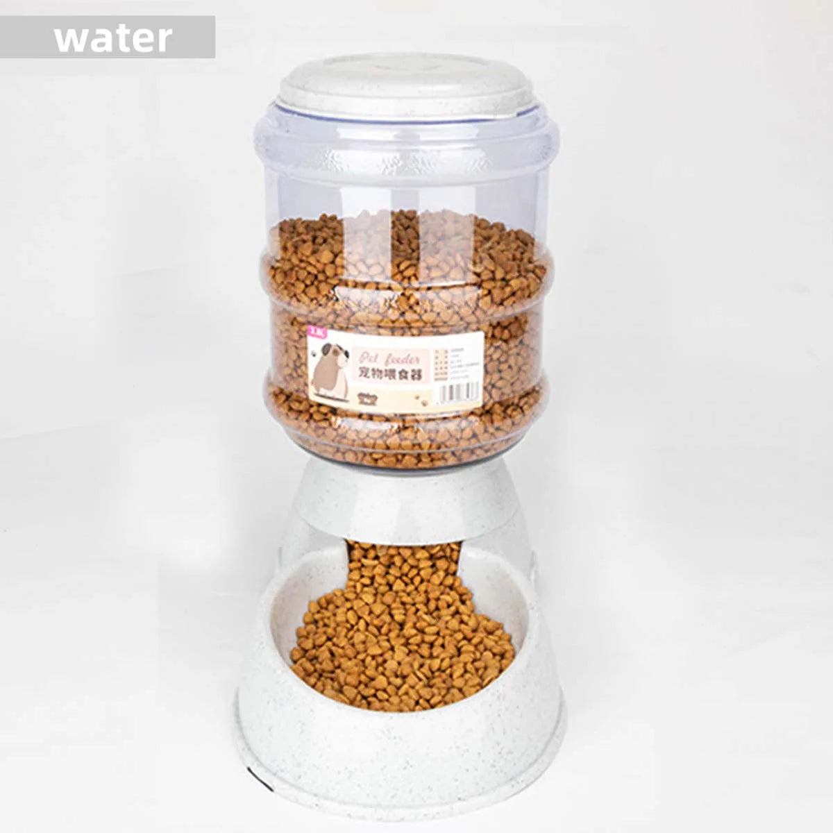 Distributeur automatique de nourriture 3,8L grande capacité avec fontaine à eau pour chats et chiens