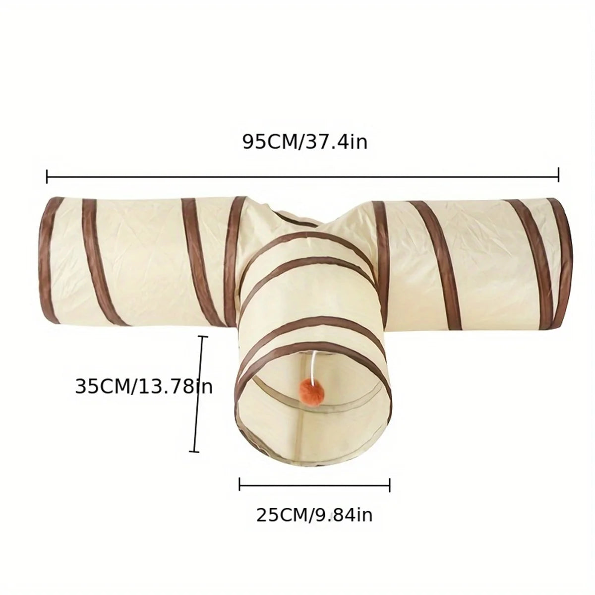 Foldable Cat Tunnel Toy, Collapsible All-in-One Pet Storage Cat Tunnel Toy Suitable for All Seasons