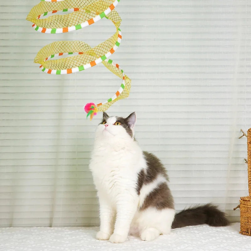 Cat Tunnel Cat Teaser Cat S Tunnel Foldable Cat Tunnel Self Hi Cat Toy with Fake Mouse for Indoor Pet Supplies