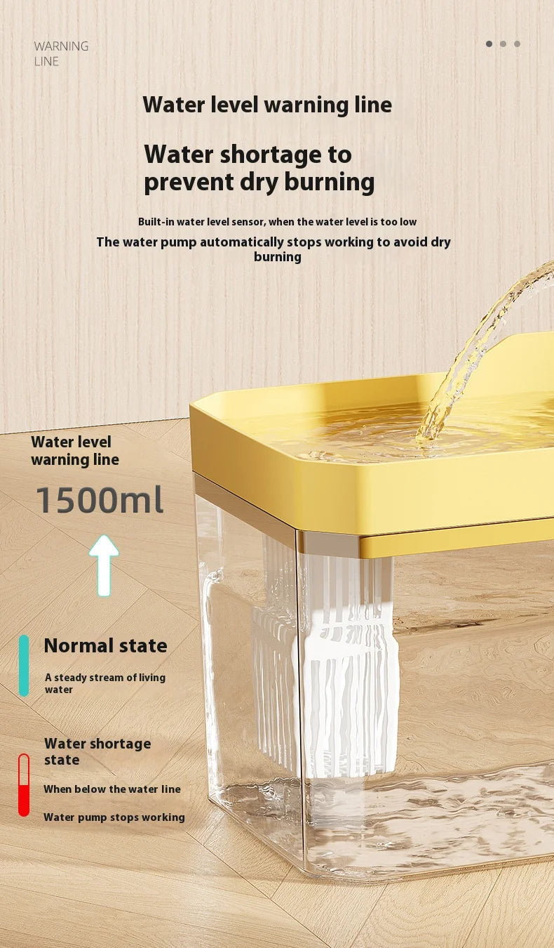Fontaine à eau automatique USB pour chat et petit animal – Filtre, circulation continue
