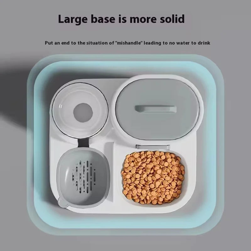 Automatic Pet Feeder And Water Dispenser Two-in-One Bowl Large Capacity For Cats Dogs Smooth Feeding System Pet Supplies