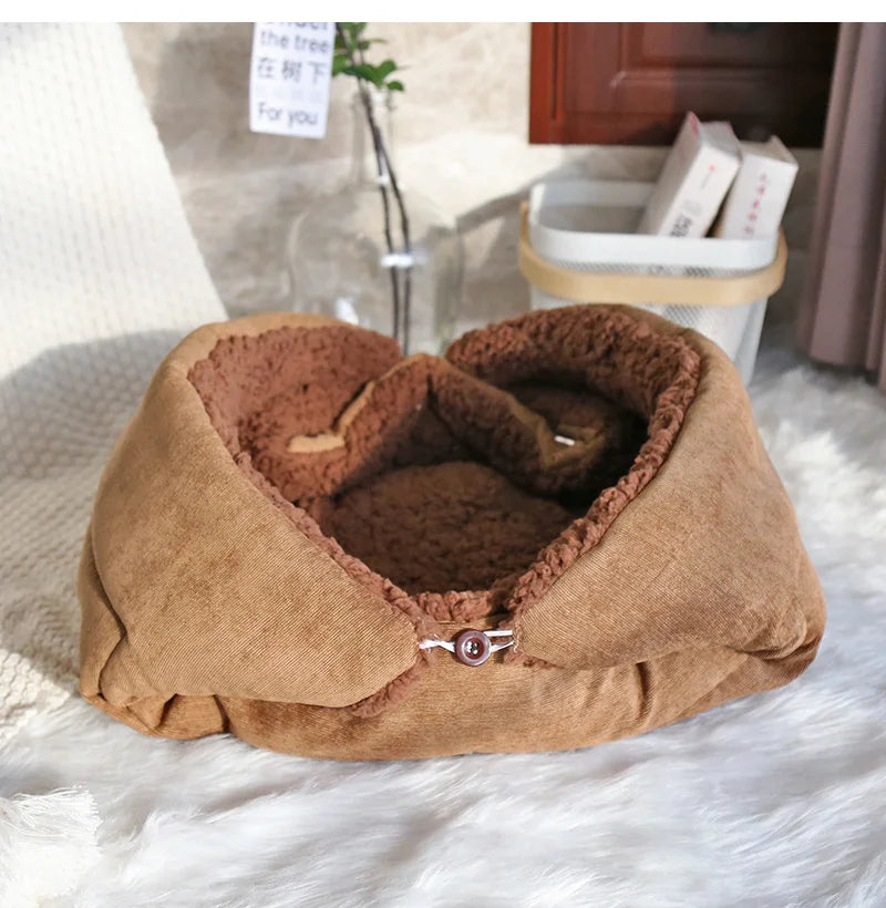Tapis lit chaud multifonction pliable pour chat et petit chien — coussin intérieur toutes saisons
