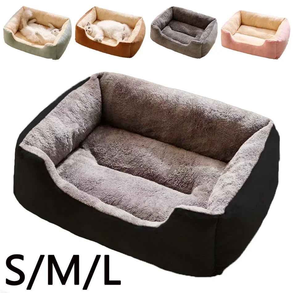 Lit panier maison douillet pour chat et chien — coussin confortable toutes tailles