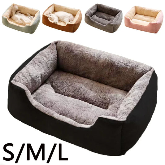 Lit panier maison douillet pour chat et chien — coussin confortable toutes tailles