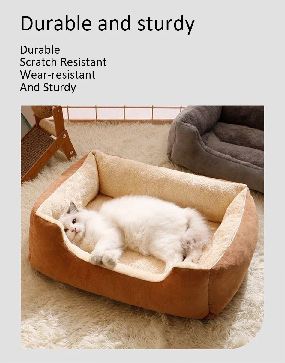 Lit panier maison douillet pour chat et chien — coussin confortable toutes tailles