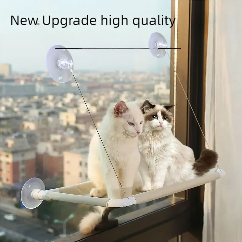 New Pet Cat Hammock Hanging Cat Bed Bearing 20 kg Comfortable Sunny Window Seat Kitten Climbing Frame Pet Supplies