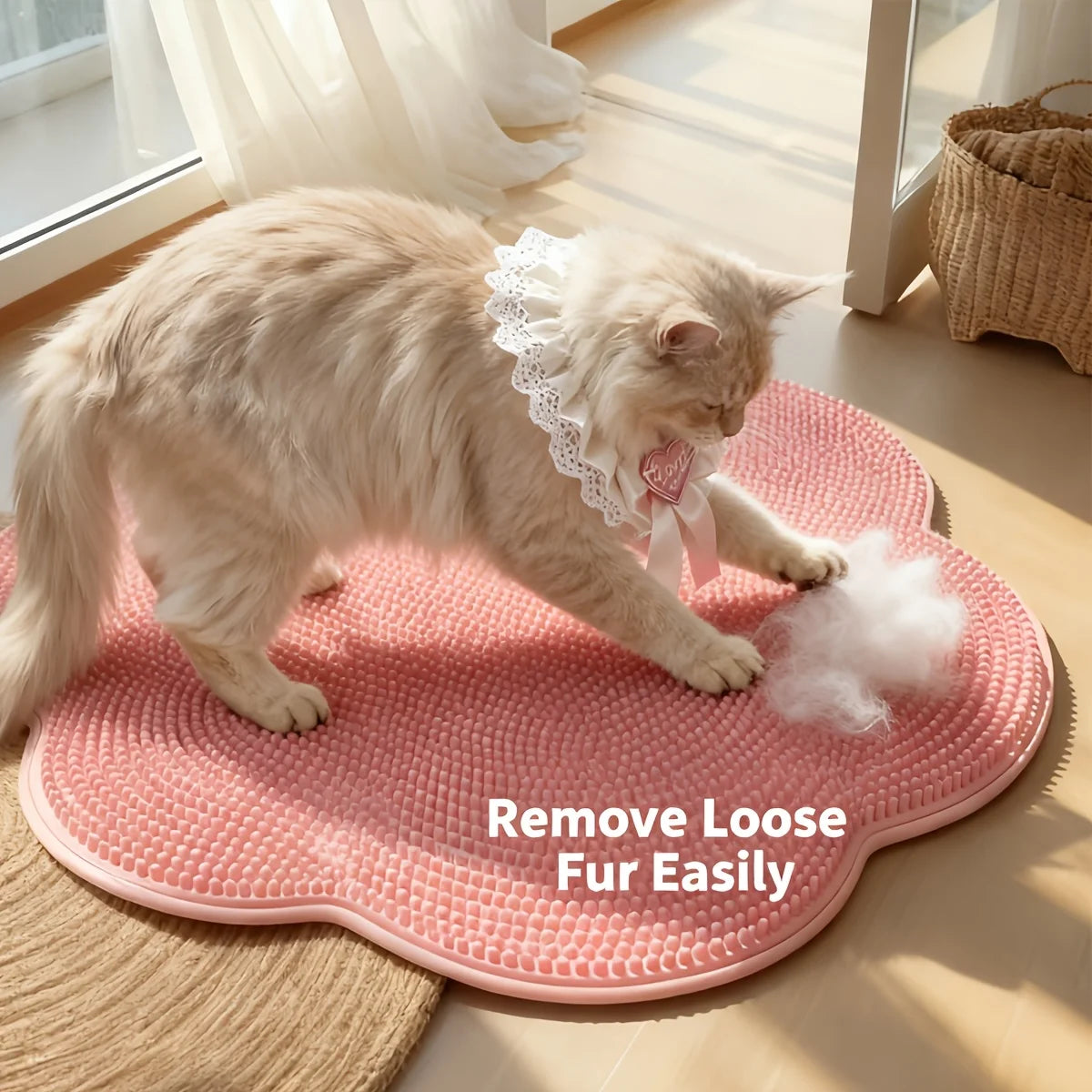 2-in-1 Cat Grooming Cushion Brush Bed Mat Pet Sleeping Mat Kitten Puppy Nest Pet Cushion Cat Accessories