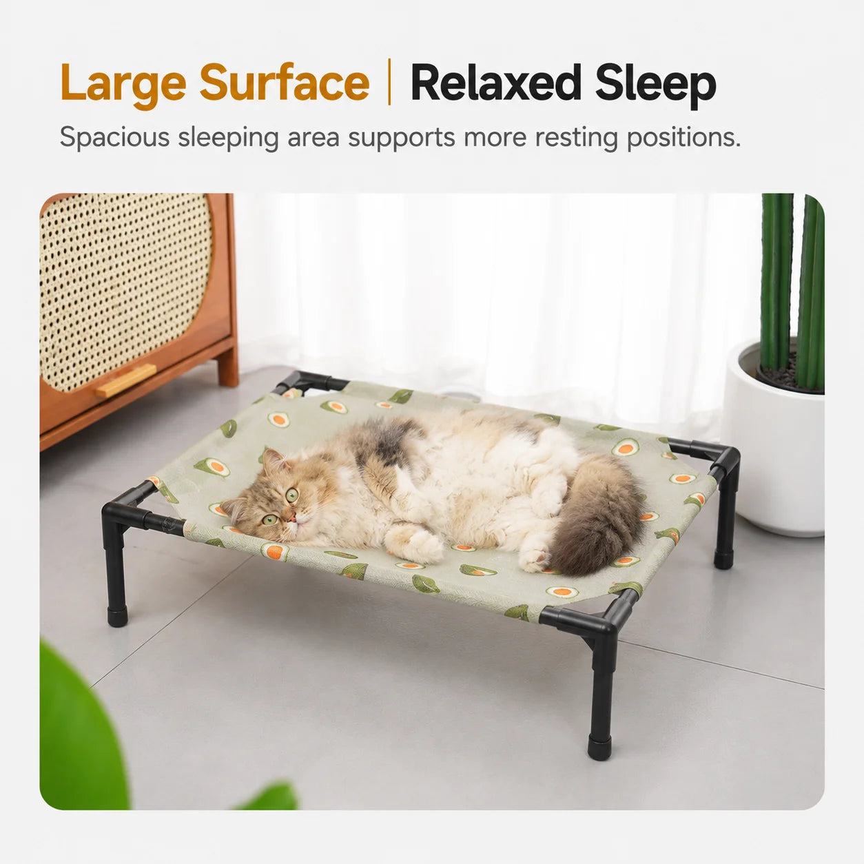 Pet Camping Bed Elevated Bed for Dogs Folding Puppy Camping Bed Cat House Portable Removable Washable Puppy Beds Dog Hammock