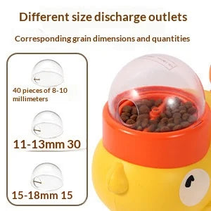 Distributeur automatique design canard pour chats et chiens — bol interactif intelligent