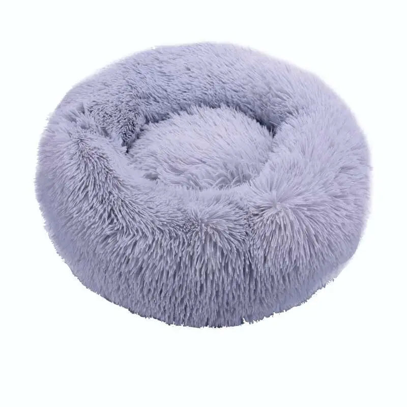 Lit donut grand format ultra-doux lavable pour chiens et chats — toutes tailles