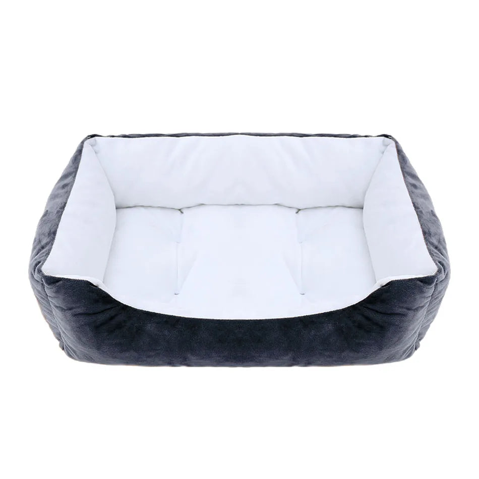 Lit canapé carré en peluche apaisant pour petits et moyens chiens et chats