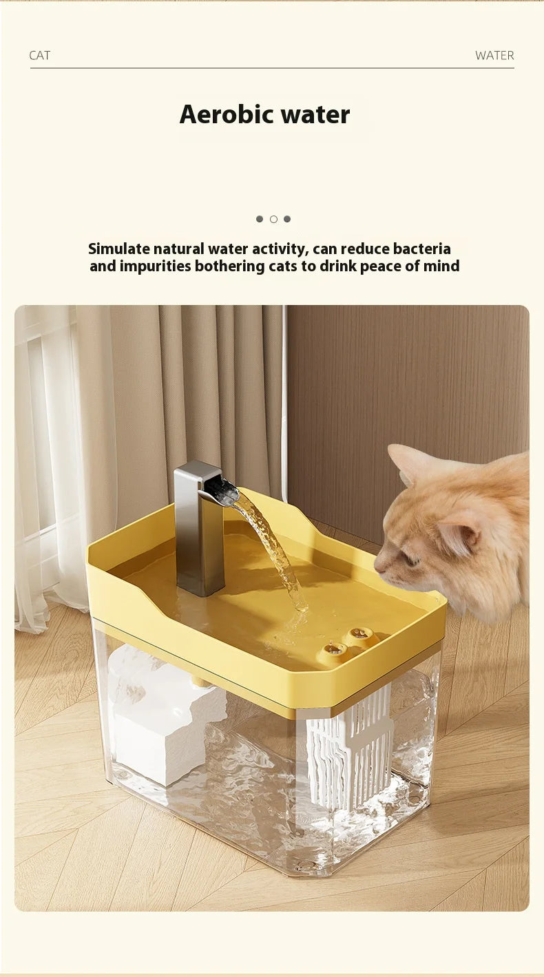 Fontaine à eau automatique USB pour chat et petit animal – Filtre, circulation continue