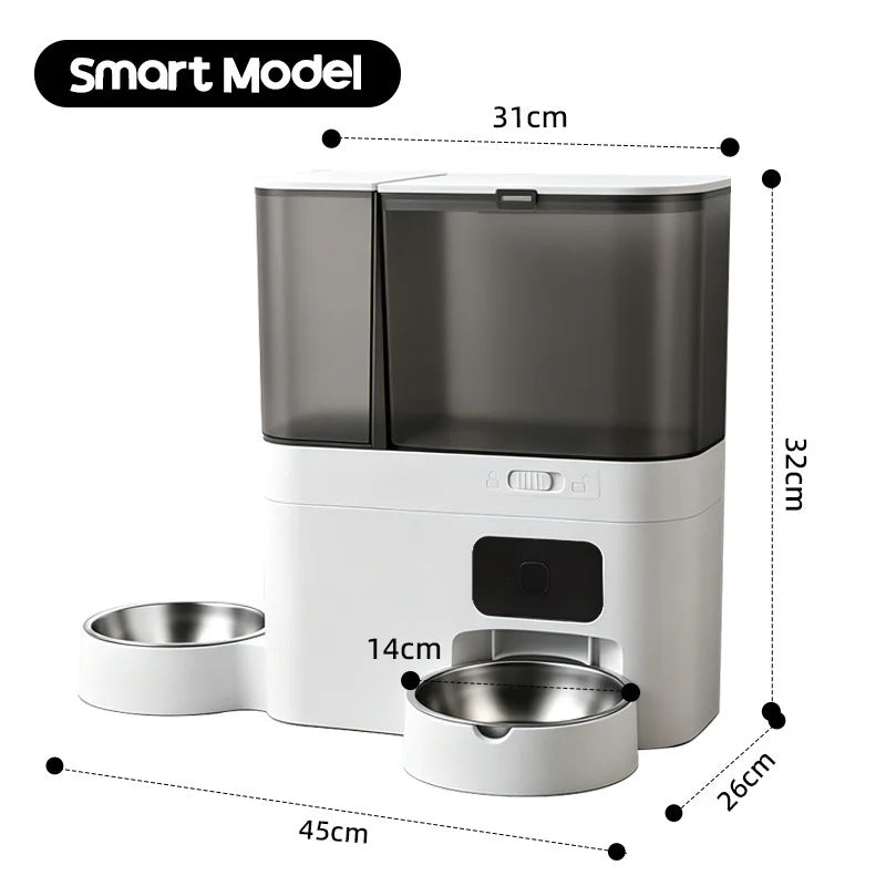 Automatic Camera Automatic Pet Feeder Water Fountain WIFI APP Video Smart Dog 5L Food Dispenser 3L Gravity Water Drinker Bowl