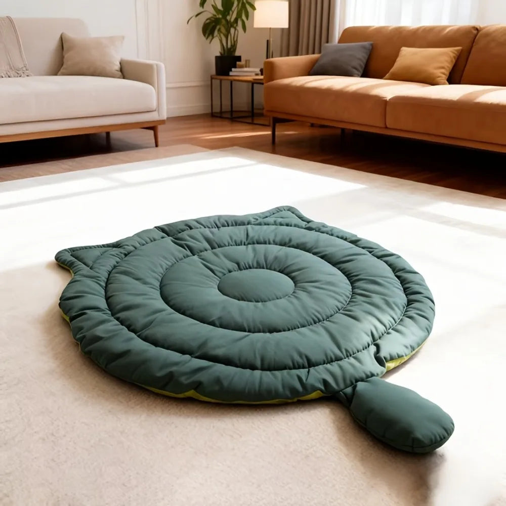 Cute Plush Cushion Cat Bed 1pcCat Shaped Pet Bed Mat Soft Breathable Washable Sleeping Pad for Cats Dogs All Season Use