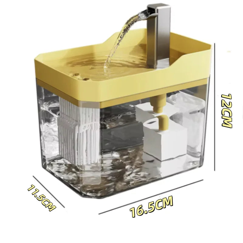Fontaine à eau USB transparente anti-marche à sec pour chat – Filtre automatique