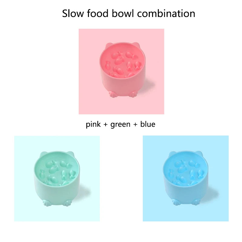 Anti-gobble bowl with neck support for dogs and cats – Food puzzle