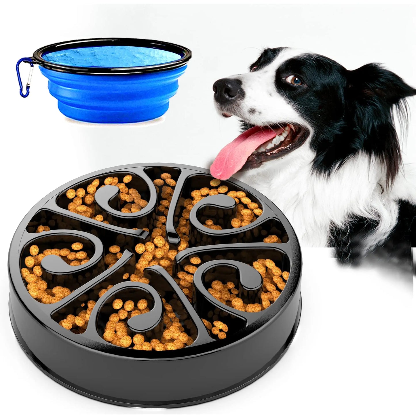 Gamelle anti-glouton pour chien – Antidérapante, grands et petits chiens