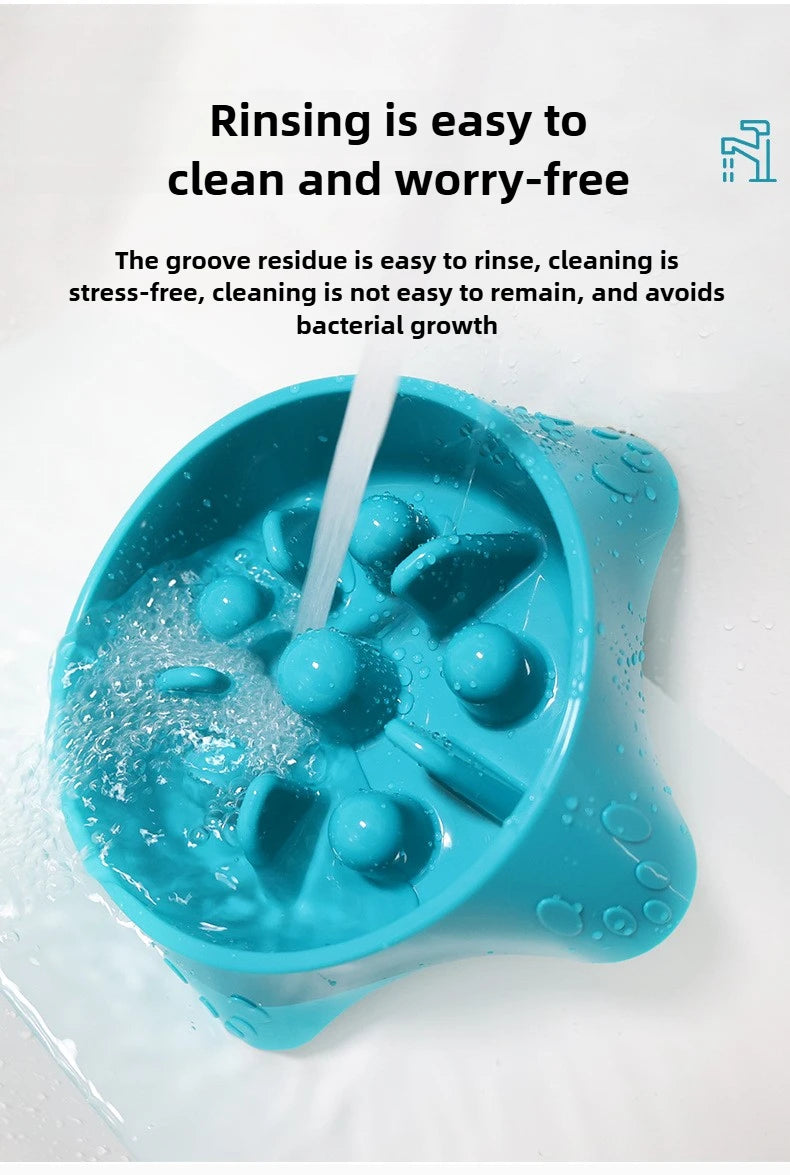 Anti-Gulp Anti-Spill Dog Bowl - Easy to Clean
