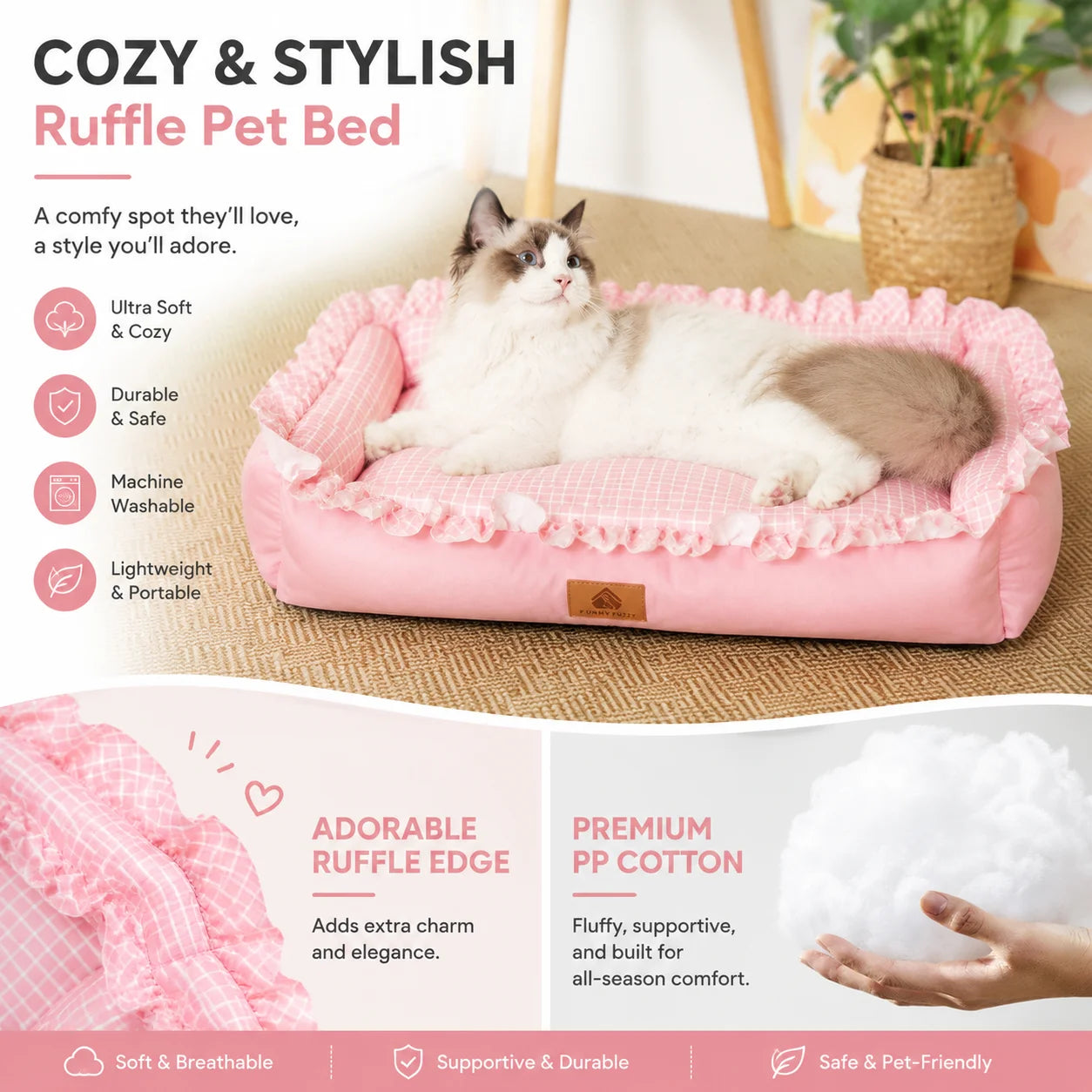 Pet Bed Sofa Summer for Small Medium Dogs Cats Fashion Design Washable Soft Dog Mats for Indoor Outdoor Pet Sleeping Supplies