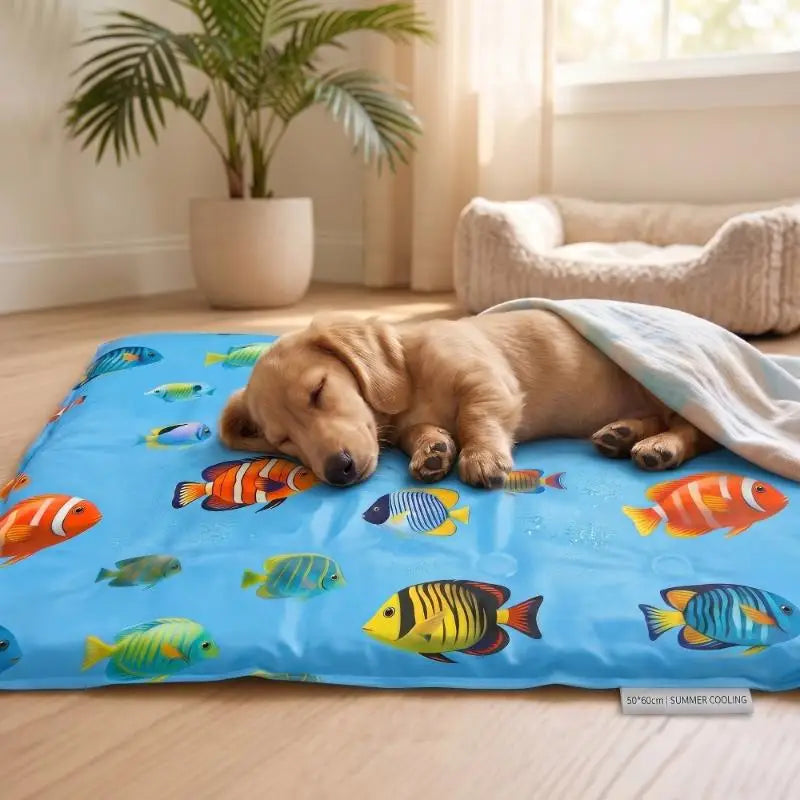 Tapis gel rafraîchissant non toxique auto-refroidissant pour chien et chat — caisse canapé sol