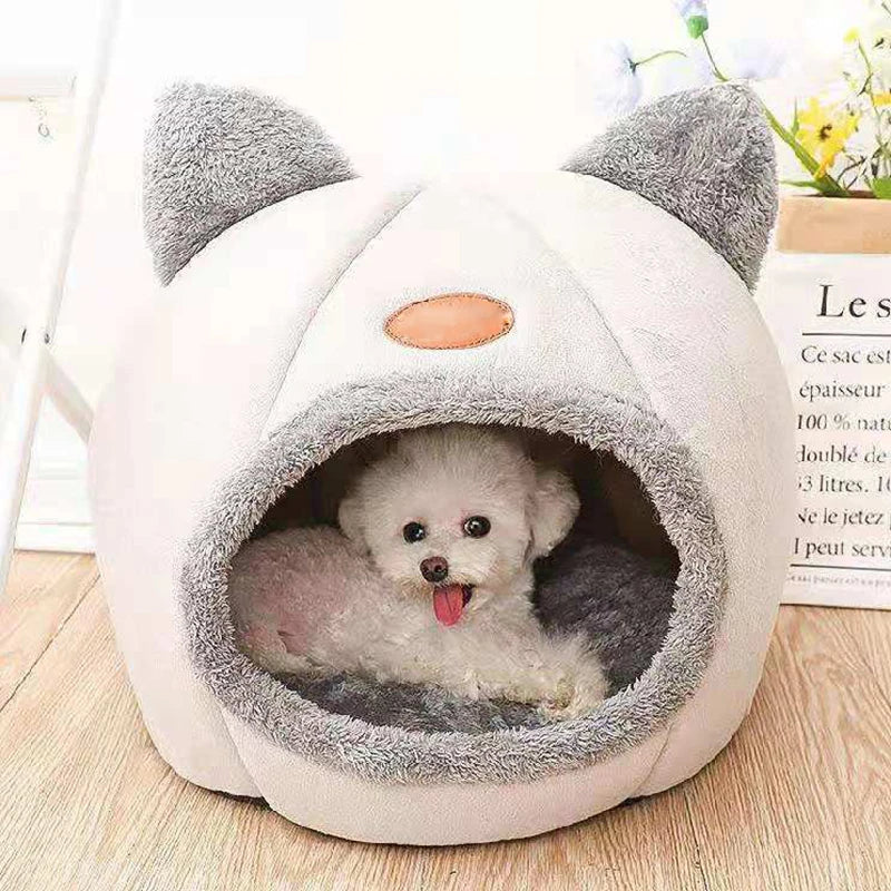Lit grotte tente cosy pour chat — nid cave chaud pour l'hiver et petit chien