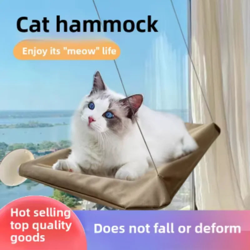 New Pet Cat Hammock Hanging Cat Bed Bearing 20 kg Comfortable Sunny Window Seat Kitten Climbing Frame Pet Supplies