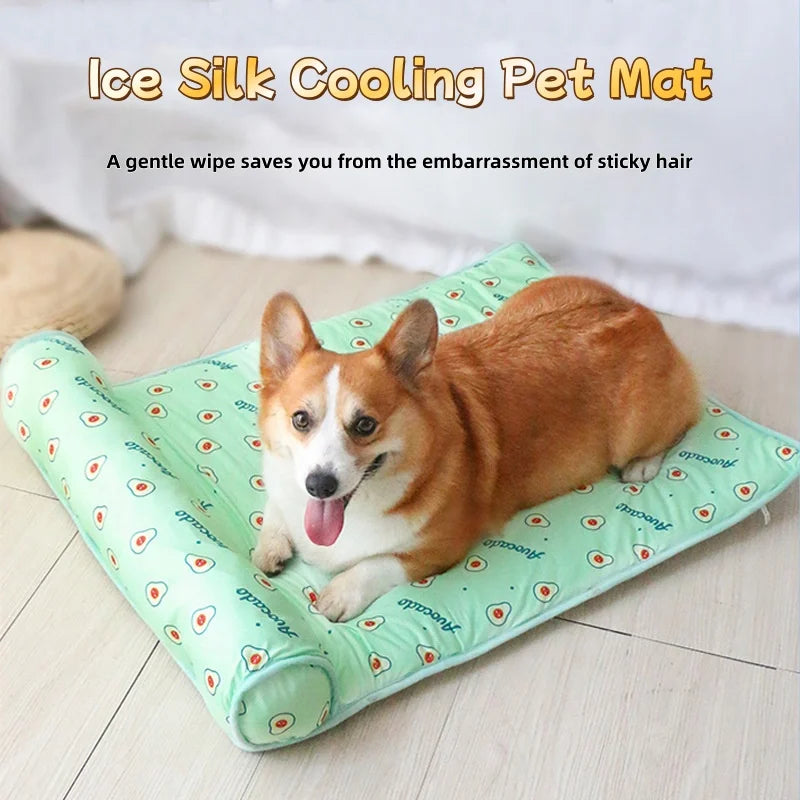 Dog Mat Cooling Summer Pad Mat For Dogs Cat Blanket Sofa Breathable Pet Dog Bed Summer Washable For Small Medium Large Dogs Mat