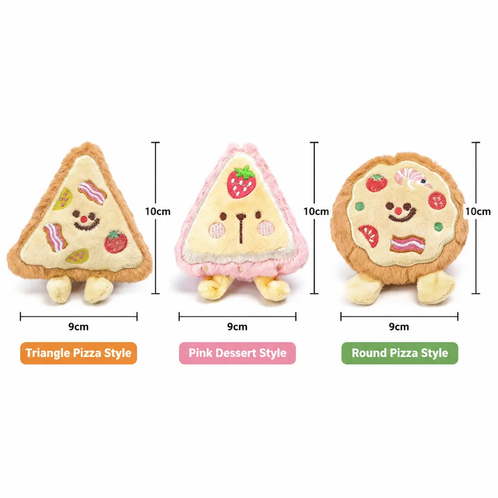 Squeaky Plush Dog Toys Cute Food Shape Soft Chew Toys for Small Dogs Puppies Non-Toxic Interactive Pet Toy for Daily Play