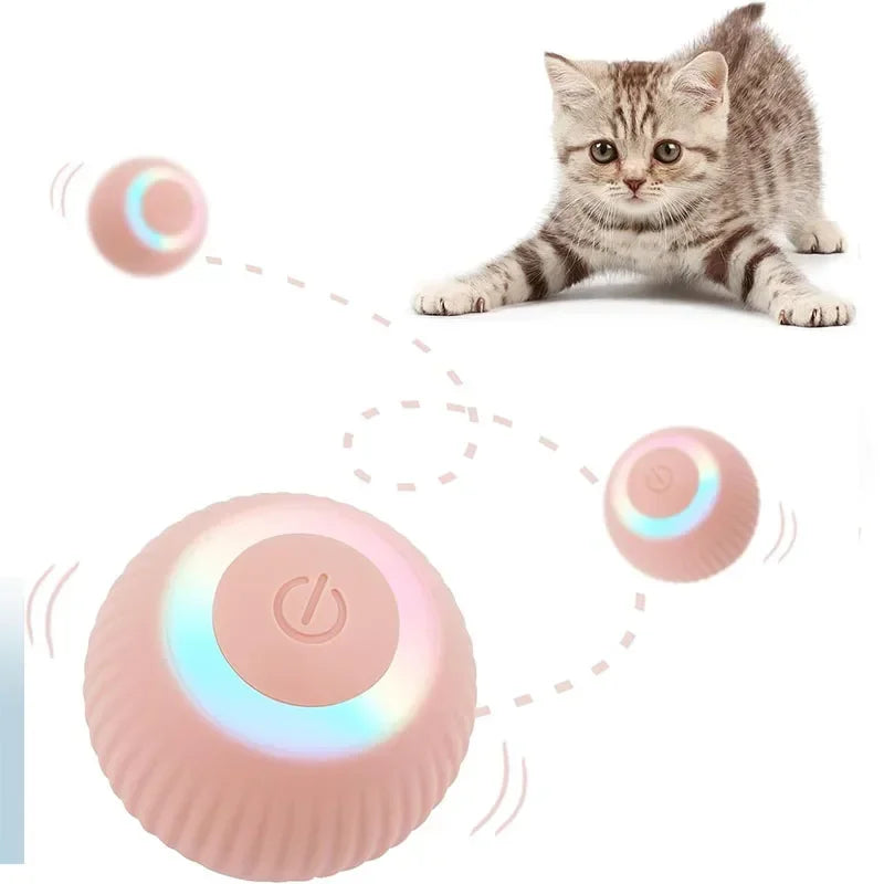 Smart Cat Toy Automatic Rolling Ball Electric Cats Toys Interactive for Pet Training Self-moving Kitten Toys for Indoor Playing