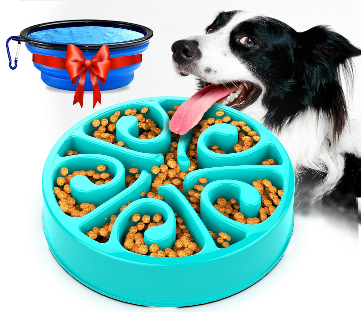 Gamelle anti-glouton pour chien – Antidérapante, grands et petits chiens