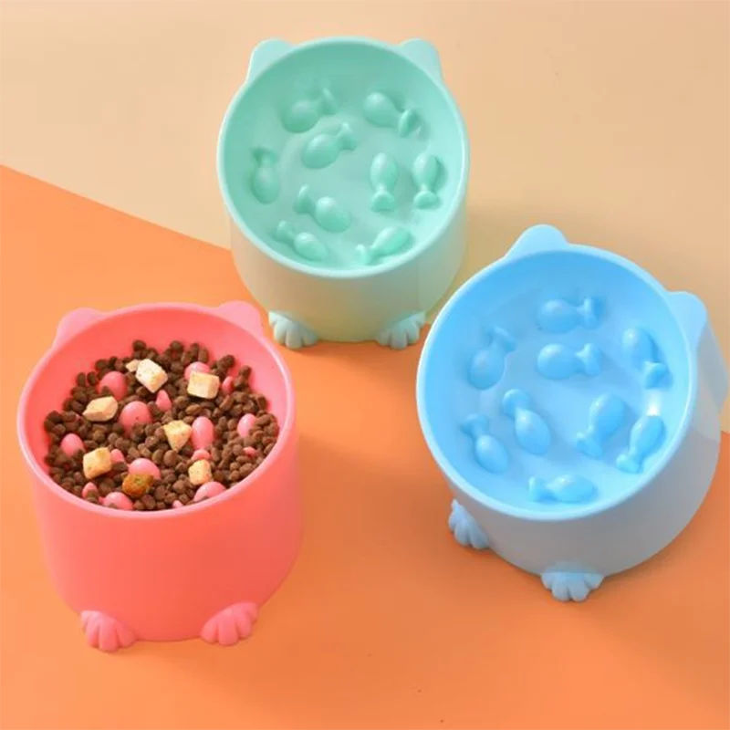 Anti-gobble bowl with neck support for dogs and cats – Food puzzle