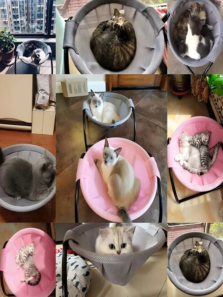 Cat Hammock Bed Dog Standing Bed Deep Sleeping Bed For Small Medium Cats Detachable And Easy to Clean Pet Mats