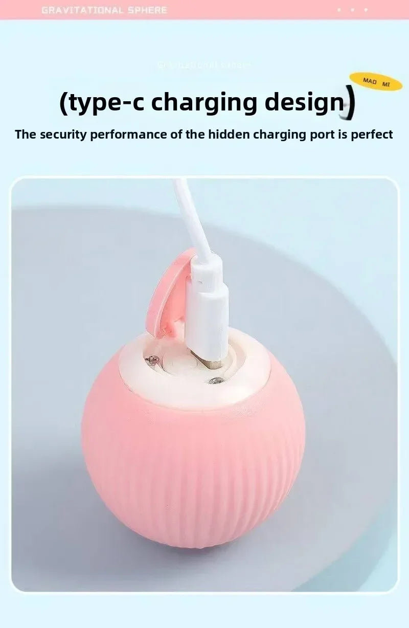 Smart Cat Toy Automatic Rolling Ball Electric Cats Toys Interactive for Pet Training Self-moving Kitten Toys for Indoor Playing