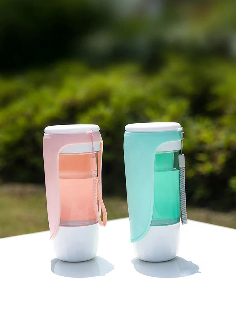 Gourde 2 en 1 portable pour chien avec bol pliable — petits et grands chiens