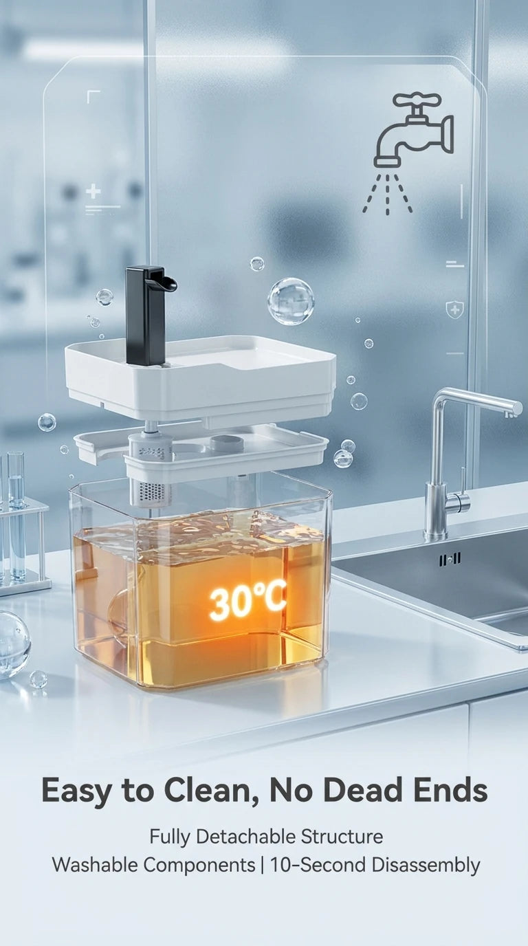 Fontaine à eau intelligente à température constante pour chat et chien – 25-30°C