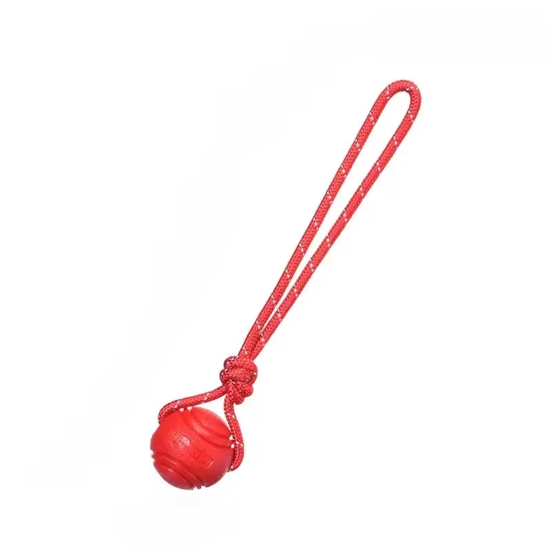 Dog Training Ball on Rope Cotton Nontoxic Durable Interactive Dog Toy for Small Large Dogs Tugging Throwing Catching Chewing