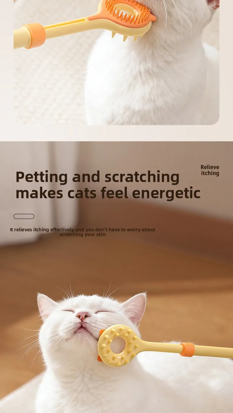 Interactive Cat Toy 2-in-1 Retractable Cat Teaser, Tickling & Massaging Toy for Kittens, Relieve Boredom, Pet Products