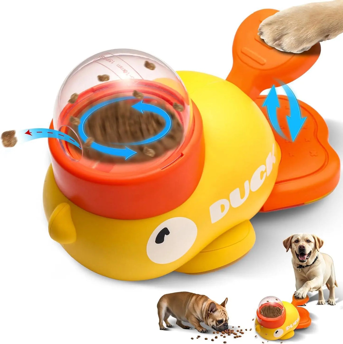 Distributeur automatique design canard pour chats et chiens — bol interactif intelligent